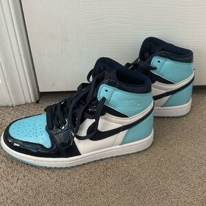 Nike airs, size 6.5, navy blue, white and light blue